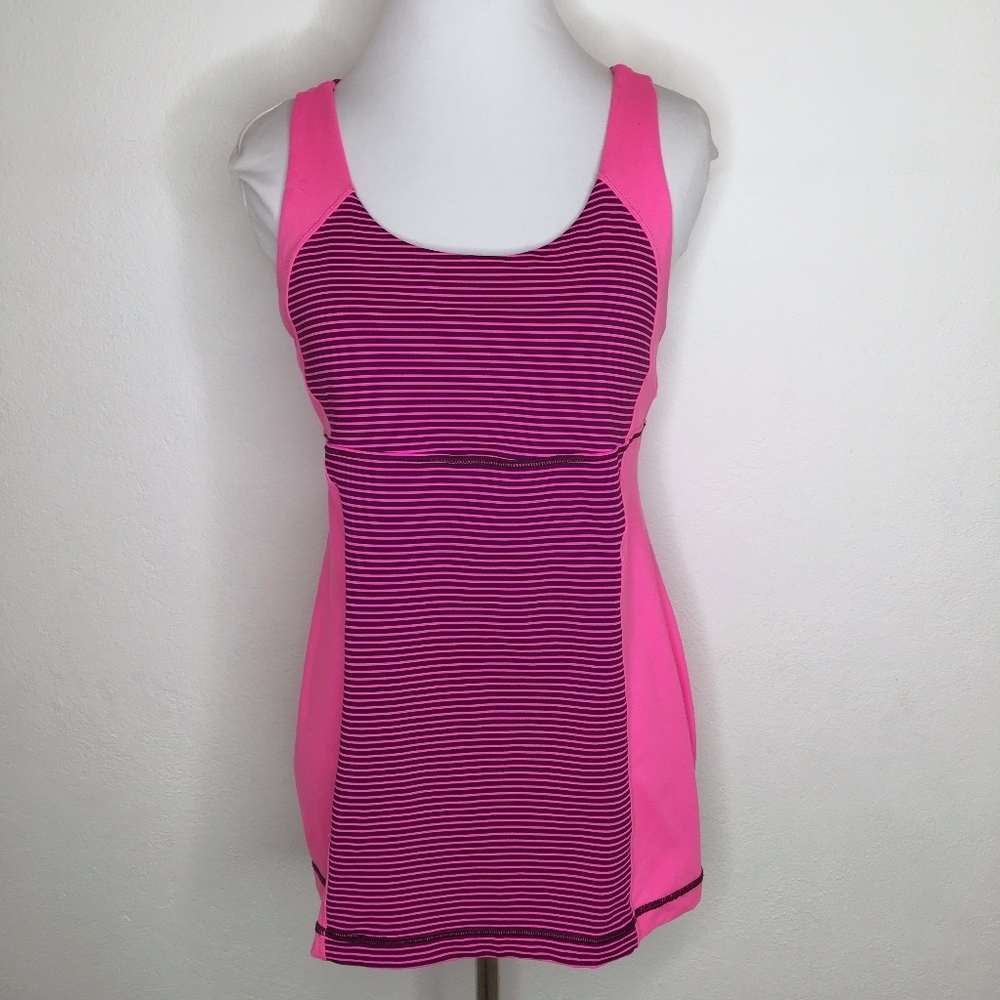 Lululemon Striped Pink Strappy Tank Top Size 6